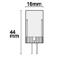 ISOLED Pin based LED lamp 33SMD, 12V AC / DC, G4, 3.5W 4200K 330lm 270°, not dimmable, white / clear