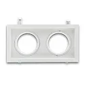 recessed mounting frame AR111, angular, swivelling, incl. fastening ring, die-cast aluminium, 2-flames