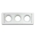 recessed mounting frame AR111, angular, swivelling, incl. fastening ring, die-cast aluminium, 3-flames