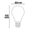 ISOLED LED mirror head filament pear shape, E27, 4W 2700K 340lm 360°, not dimmable, silver / clear