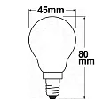 ISOLED top mirrored lamp drop E14 4W 450lm 3800K 220° CRI 80 