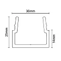 ISOLED Outdoor mounting rail MR1 for LED-Strips, flat, walkable, passable by car, 100cm