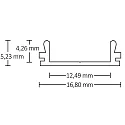 ISOLED LED surface mount profile SURF12 BORDERLESS FLAT anodized aluminium, 200cm