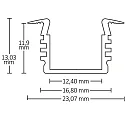 ISOLED LED recessed / surface mount profile DIVE12, aluminium, 200cm, anodized aluminium
