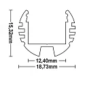 ISOLED LED roundprofil ROUND12, anodized aluminium, 200cm