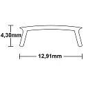ISOLED Accessory for profile SURF11 / CORNER11 - cover COVER8, opal / satined, 65% translucency, 200cm