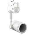 3-phase track adapter for GU10-Spots / reflector lampn, rotatable and swivelling, excl. lamps, white