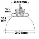 LED hall lighting spot FL with PC reflector, IP65, 200W 28000lm, 1-10V dimmable, 5700K 70°