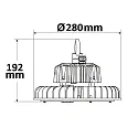 ISOLED LED hall lighting spot FL, ball impact resistant, IP65, 200W 28000lm, DALI dimmable, 4000K 90°