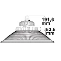 ISOLED LED hall lighting spot FL with Alu reflector, IP65, 200W 28000lm, DALI dimmable, 5700K 80°