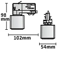 ISOLED 3-phase socket adapter with safety plug, max. 6A, incl. childlock ( CLASSIC + S1), white