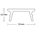 Accessory for profile SURF8 / UP8 / UP10 - cover COVER23 opal / satined, 65% translucency, 200cm