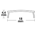 Accessory for profile SURF15 FLEX - cover COVER22 opal / satined, 200cm