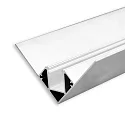 LED drywall profile, inside corner, anodized aluminium, 200cm