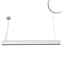 LED Office hanging lamp GRID Up+Down, UGR<6, stackable, 1-10V dimmable, matt silver, 25+25W 4000K 5100lm