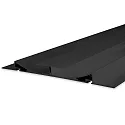 LED drywall lighting profile DOUBLE CURVE, indirect lightbeam, for 2 LED strips, aluminium, 200cm, black anodized RAL 9005