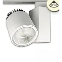 LED 3-phase track spot, 30°-50° focusable, 30W, rotatable and swivelling, dimmable, 3000K 2700lm, matt white