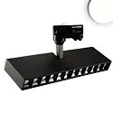 LED 3-phase track grid-spot, length 32.15cm, 35W, 45°, CRi >90, rotatable, tiltable, 4000K 3000lm, matt black