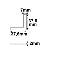 Accessory for profile DIVE24 (FLAT) / SURF24 (FLAT) - corner connection 90°, 4er Set