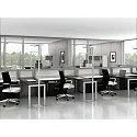ISOLED LED Office Pro standing luminaire Up+Down, 40+40W, with light & motion sensor, UGR<19, neutral white, dim-control