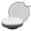 LED lamp 30SMD, 230V, GX53, 6W 4000K 525lm 120°, neutral white, not dimmable, frosted