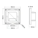 ISOLED Sys-Pro recessed touch-radio-remote, 1 Zone, 1x0-10V output, 85-265V, black