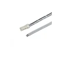 MiniAMP connection plug male, 2 poles, white, max. 3A, 100cm