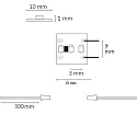 ISOLED LED CRI930 MiniAMP Flex strip, 12V, 12W, 3000K, both sided 30cm cable with male plug, 250cm