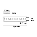 ISOLED LED CRI9R Linear 48V-Flex strip, 8W, IP68, red, 500cm