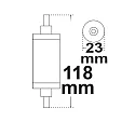ISOLED R7s LED stick SLIM, length 11.8cm, IP20, 10W 4000K 800lm 360°, dimmable, white