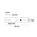 LED CRI919 / 940 MiniAMP Flex strip, 12V, 10W, dynamic white, both sided cable with male plug