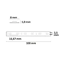 LED CRI919 / 940 MiniAMP Flex strip, 24V, 10W, dynamic white, both sided cable with male plug