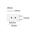 LED CRI919 / 940 MiniAMP Flex strip, 24V, 20W, dynamic white, both sided cable with male plug