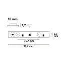 ISOLED LED HEQ860 Flex strip lens 160°, 24V, 17W, IP20, cool white