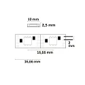 ISOLED LED WS2815 Digital SPI Flex strip, 12V, 8W, IP20, RGB