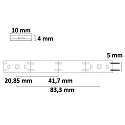ISOLED LED UV-C MiniAMP Flex strip 270nm, for surface disinfection, IP54, 12V DC, 3W, 1-sided with male plug, 58cm, white