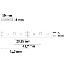 LED UV-C MiniAMP Flex strip 270nm, for surface disinfection, IP54, 12V DC, 6W, 1-sided with male plug
