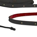 LED UV-C MiniAMP Flex strip 270nm, for surface disinfection, IP54, 12V DC, 12W, 1-sided with male plug, 116cm, black