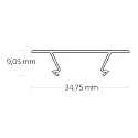 ISOLED Accessory for profile CORNER12 BORDERLESS - cover, 200cm, COVER45, opal/satined, 65% translucency