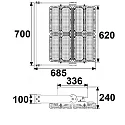 floodlight FLOOD 900W asymmetrical, adjustable IP66, black dimmable