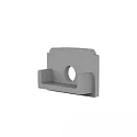end cap E203 flush, with cable hole, grey