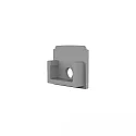 end cap T-PROFILE 14 - E209 with cable hole, grey