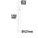 bollard lamp 1100 cylindrical, with sensor, switchable E27 IP44