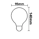 ISOLED filament lamp globe VINTAGE LINE ROUNDBULB 95 switchable G95 E27 4W 90lm 2200K 360° CRI 85 