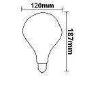 ISOLED filament lamp globe VINTAGE LINE ROUNDBULB A125 UNREGULAR switchable G125 E27 4W 200lm 2200K 360° CRI 85 