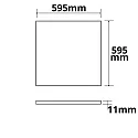ISOLED LED panel PANEL FRAME 600 for VDU workstation, switchable, 40W 3600lm 4000K 120° 120° CRI 80-89