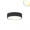 wall and ceiling luminaire DN400 round, CCT Switch IP20, black dimmable