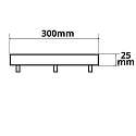ISOLED canopy INFINITY ROUND BLACK 3 3-fold, round, without lamp socket