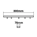canopy INFINITY LONG BLACK 3 3-fold, long, without lamp socket
