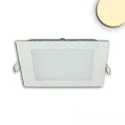 downlight square, flat, glare-reduced IP42, white dimmable